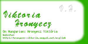 viktoria hronyecz business card